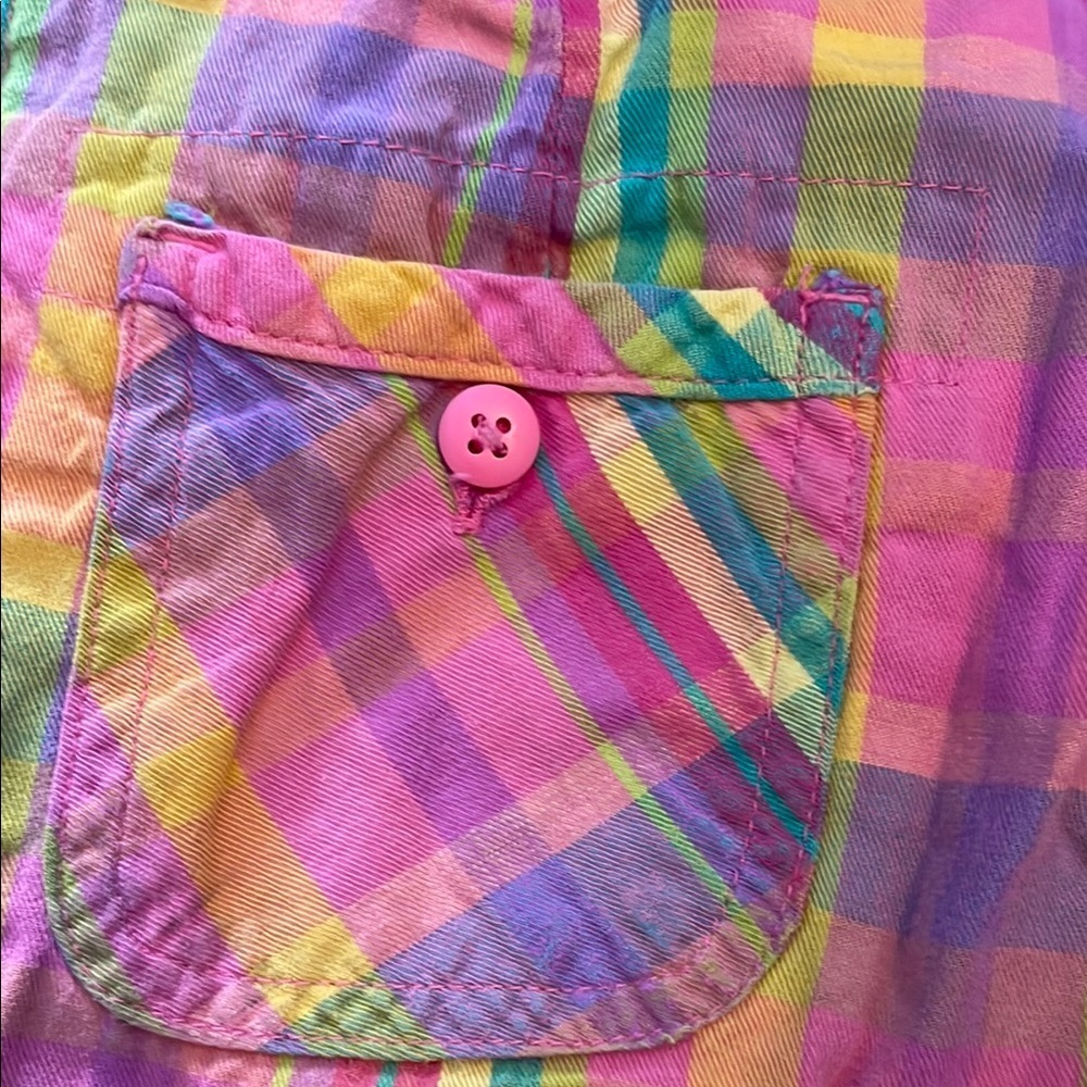 Cherokee Multicolor Plaid Kids Shorts - Picture 7 of 8